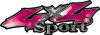  
	Sport Twisted Series 4x4 Truck Bedside or Fender Emblem Decals in Pink 
