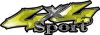  
	Sport Twisted Series 4x4 Truck Bedside or Fender Emblem Decals in Yellow 

