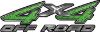 
	4x4 Off Road ATV Truck or SUV Decals in Green Diamond Plate
