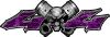 
	Twin Piston with Crazy Skull 4x4 ATV Truck or SUV Decals in Purple Camouflage
