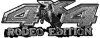 
	Rodeo Edition Bucking Bronco 4x4 ATV Truck or SUV Decals in Diamond Plate

