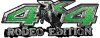 
	Rodeo Edition Bucking Bronco 4x4 ATV Truck or SUV Decals in Green Diamond Plate
