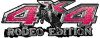 
	Rodeo Edition Bucking Bronco 4x4 ATV Truck or SUV Decals in Pink Diamond Plate
