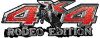 
	Rodeo Edition Bucking Bronco 4x4 ATV Truck or SUV Decals in Red Diamond Plate
