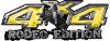 
	Rodeo Edition Bucking Bronco 4x4 ATV Truck or SUV Decals in Yellow
