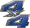 
	4x4 ATV Truck or SUV Bedside or Fender Decals in Blue Diamond Plate
