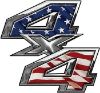 
	4x4 ATV Truck or SUV Bedside or Fender Decals with American Flag

