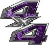 
	4x4 ATV Truck or SUV Bedside or Fender Decals in Purple Inferno Flames
