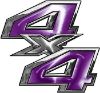 
	4x4 ATV Truck or SUV Bedside or Fender Decals in Purple
