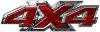 
	4x4 ATV Truck or SUV Bedside or Fender Decals in Red Camouflage
