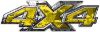 
	4x4 ATV Truck or SUV Bedside or Fender Decals in Yellow Camouflage
