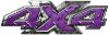 
	4x4 ATV Truck or SUV Bedside or Fender Decals in Purple Diamond Plate
