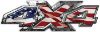 
	4x4 ATV Truck or SUV Bedside or Fender Decals with American Flag
