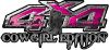 
	Cowgirl Edition with Boots 4x4 ATV Truck or SUV Vehicle Decal / Sticker Kit in Pink with Horses

