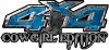 
	Cowgirl Edition with Boots 4x4 ATV Truck or SUV Vehicle Decal / Sticker Kit in Blue Camouflage
