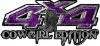 
	Cowgirl Edition with Boots 4x4 ATV Truck or SUV Vehicle Decal / Sticker Kit in Purple Camouflage
