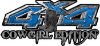 
	Cowgirl Edition with Boots 4x4 ATV Truck or SUV Vehicle Decal / Sticker Kit in Blue Diamond Plate
