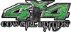 
	Cowgirl Edition with Boots 4x4 ATV Truck or SUV Vehicle Decal / Sticker Kit in Green Diamond Plate
