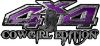 
	Cowgirl Edition with Boots 4x4 ATV Truck or SUV Vehicle Decal / Sticker Kit in Purple with Horses
