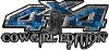 
	Cowgirl Edition with Boots 4x4 ATV Truck or SUV Vehicle Decal / Sticker Kit in Blue Inferno Flames
