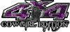 
	Cowgirl Edition with Boots 4x4 ATV Truck or SUV Vehicle Decal / Sticker Kit in Purple Inferno Flames
