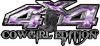 
	Cowgirl Edition with Boots 4x4 ATV Truck or SUV Vehicle Decal / Sticker Kit in Purple
