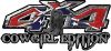 
	Cowgirl Edition with Boots 4x4 ATV Truck or SUV Vehicle Decal / Sticker Kit in Rebel Confederate Flag

