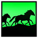 Green Sunset Horse