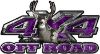 
	Deer Hunting Edition with Buck and Doe 4x4 ATV Truck or SUV Vehicle Decal / Sticker Kit in Purple Camouflage
