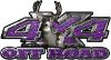 
	Deer Hunting Edition with Buck and Doe 4x4 ATV Truck or SUV Vehicle Decal / Sticker Kit in Purple Diamond Plate

