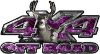 
	Deer Hunting Edition with Buck and Doe 4x4 ATV Truck or SUV Vehicle Decal / Sticker Kit in Purple Inferno Flames
