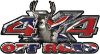 
	Deer Hunting Edition with Buck and Doe 4x4 ATV Truck or SUV Vehicle Decal / Sticker Kit with Confederate Rebel Flag
