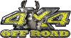 
	Deer Hunting Edition with Buck and Doe 4x4 ATV Truck or SUV Vehicle Decal / Sticker Kit in Yellow Diamond Plate
