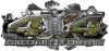 
	4x4 Firefighter Edition Ripped Torn Metal Tear Truck Quad or SUV Sticker Set / Decal Kit in Camouflage
