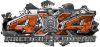 
	4x4 Firefighter Edition Ripped Torn Metal Tear Truck Quad or SUV Sticker Set / Decal Kit in Orange Camouflage
