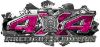 
	4x4 Firefighter Edition Ripped Torn Metal Tear Truck Quad or SUV Sticker Set / Decal Kit in Pink Camouflage
