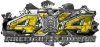 
	4x4 Firefighter Edition Ripped Torn Metal Tear Truck Quad or SUV Sticker Set / Decal Kit in Yellow Camouflage
