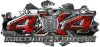 
	4x4 Firefighter Edition Ripped Torn Metal Tear Truck Quad or SUV Sticker Set / Decal Kit in Red Inferno Flames
