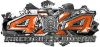 
	4x4 Firefighter Edition Ripped Torn Metal Tear Truck Quad or SUV Sticker Set / Decal Kit in Orange
