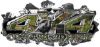 
	4x4 Cowgirl Edition Ripped Torn Metal Tear Truck Quad or SUV Sticker Set / Decal Kit in Camouflage
