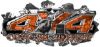
	4x4 Cowgirl Edition Ripped Torn Metal Tear Truck Quad or SUV Sticker Set / Decal Kit in Orange Camouflage
