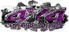 
	4x4 Cowgirl Edition Ripped Torn Metal Tear Truck Quad or SUV Sticker Set / Decal Kit in Purple Camouflage
