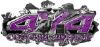 
	4x4 Cowgirl Edition Ripped Torn Metal Tear Truck Quad or SUV Sticker Set / Decal Kit in Purple Diamond Plate
