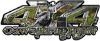 
	4x4 Cowgirl Edition Pickup Farm Truck Quad or SUV Sticker Set / Decal Kit in Camouflage
