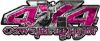 
	4x4 Cowgirl Edition Pickup Farm Truck Quad or SUV Sticker Set / Decal Kit in Pink Camouflage
