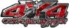 
	4x4 Cowgirl Edition Pickup Farm Truck Quad or SUV Sticker Set / Decal Kit in Red Camouflage
