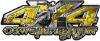 
	4x4 Cowgirl Edition Pickup Farm Truck Quad or SUV Sticker Set / Decal Kit in Yellow Camouflage
