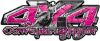 
	4x4 Cowgirl Edition Pickup Farm Truck Quad or SUV Sticker Set / Decal Kit in Pink Diamond Plate
