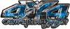 
	4x4 Cowgirl Edition Pickup Farm Truck Quad or SUV Sticker Set / Decal Kit in Blue Inferno Flames
