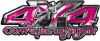 
	4x4 Cowgirl Edition Pickup Farm Truck Quad or SUV Sticker Set / Decal Kit in Pink
